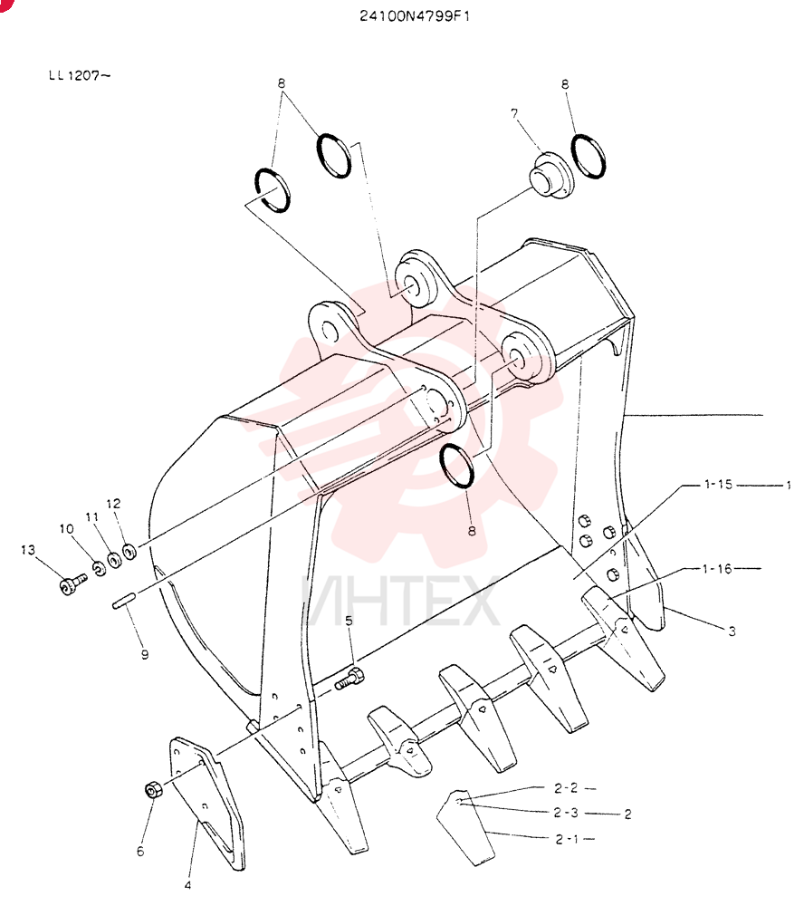 BUCKET ASSY,1.2M3
