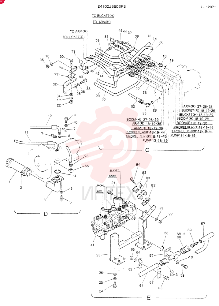 HYDR LINES,UPP 24100J6603F3 (2)