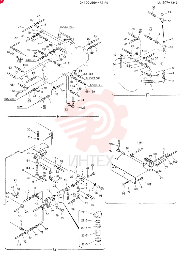 REMOTE-CONTROL ASSY, Serial Range: LL1207-LL1247 24100J9944F2 (3)