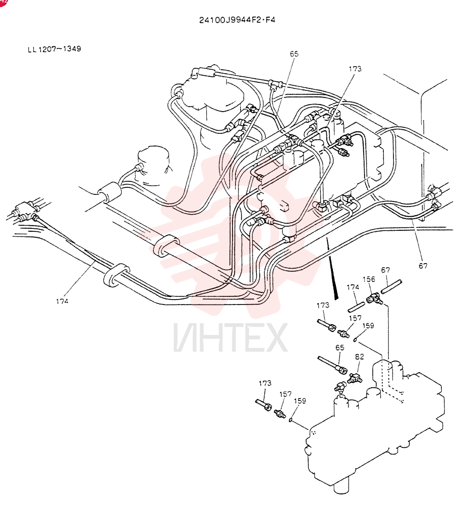 REMOTE-CONTROL ASSY, Serial Range: LL1207-LL1247 24100J9944F2 (1)