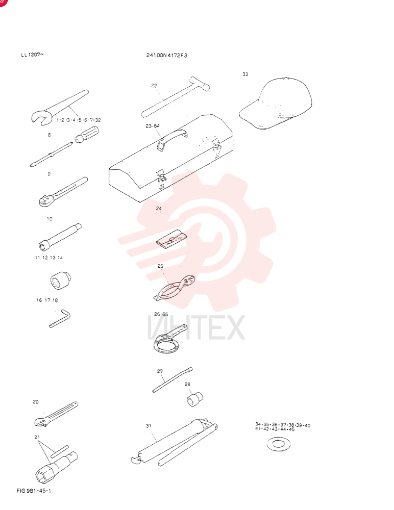 Схема (K909LC) - MARK II EXCAVATOR BTW LL1207 - LL1487 (1/87-12/03) 24100N4172F3