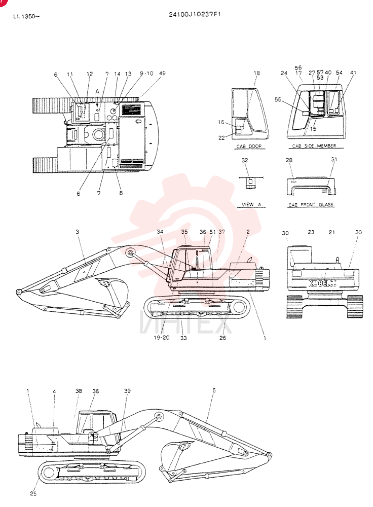 Схема (K909LC) - MARK II EXCAVATOR BTW LL1207 - LL1487 (1/87-12/03) 24100J10237F1