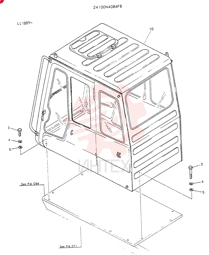 Схема (K909LC) - MARK II EXCAVATOR BTW LL1207 - LL1487 (1/87-12/03) 24100N4084F6