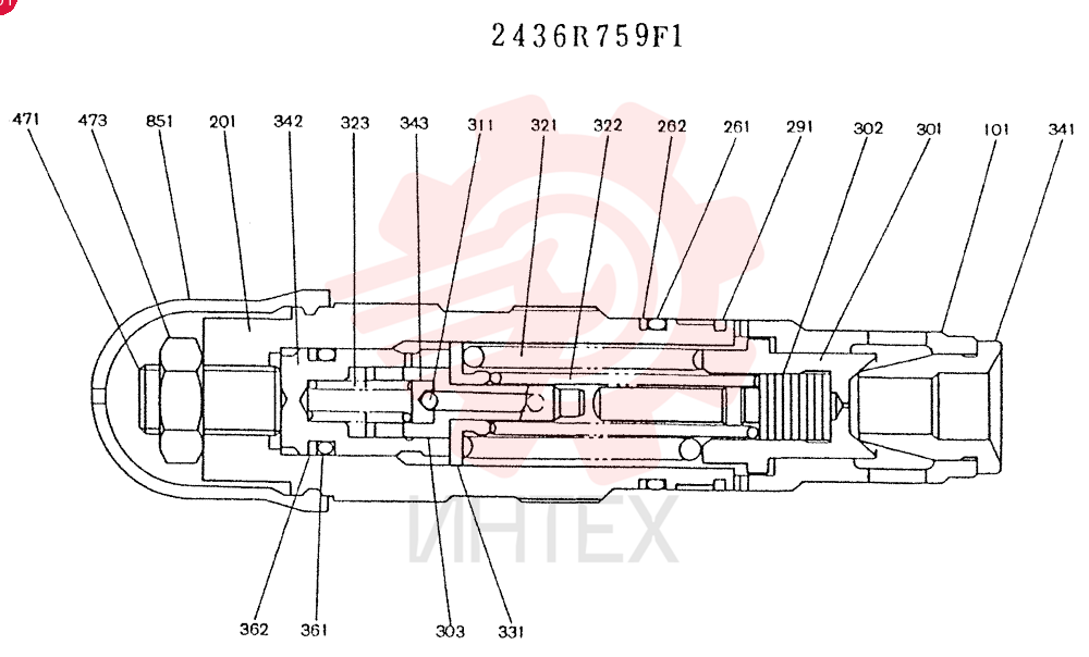 VALVE PRESSURE RELIE 2436R759F1