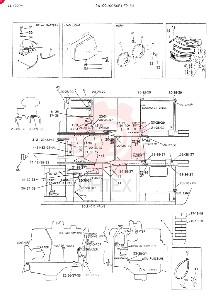 WIRING ASSY,ELEC, Serial Range: LL1207-LL1244