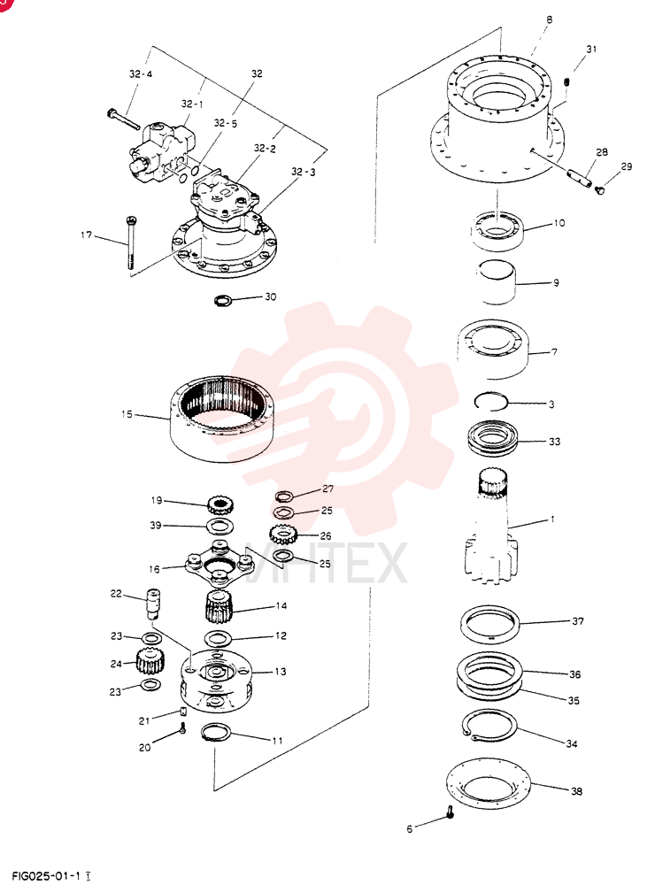 Схема (K912) - MARK II EXCAVATOR ASN LC-2301 (11/88-12/03) 24100J10325F2