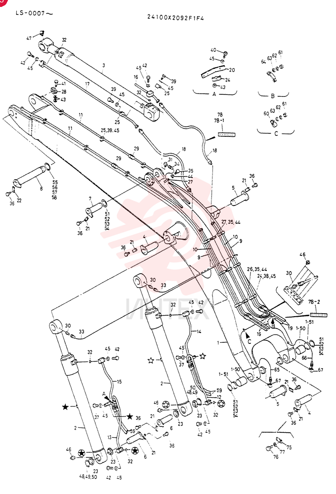 BOOM ASSY 24100X2092F4