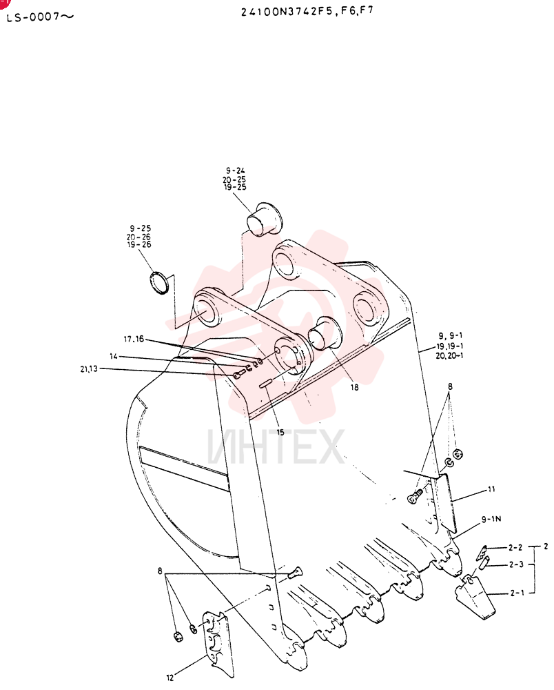 BUCKET   ASSY,   1.4M3, Serial Range: LS.0007-LS.0036