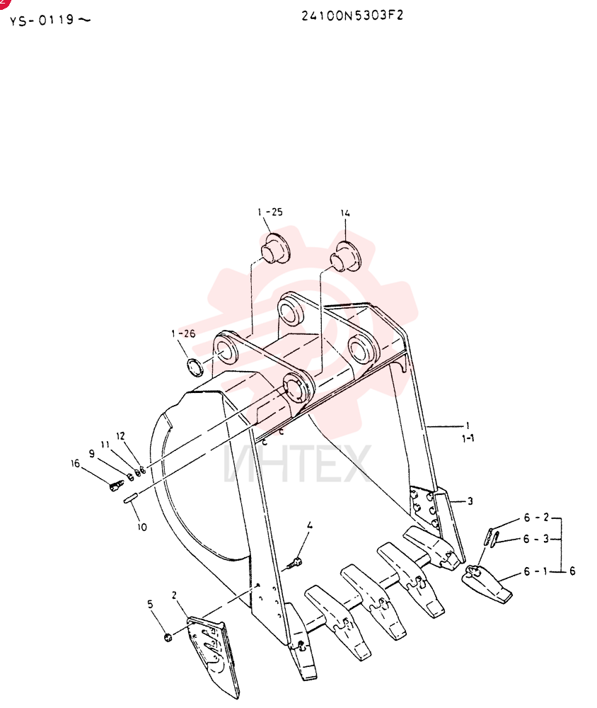 BUCKET ASSY,1.8M3