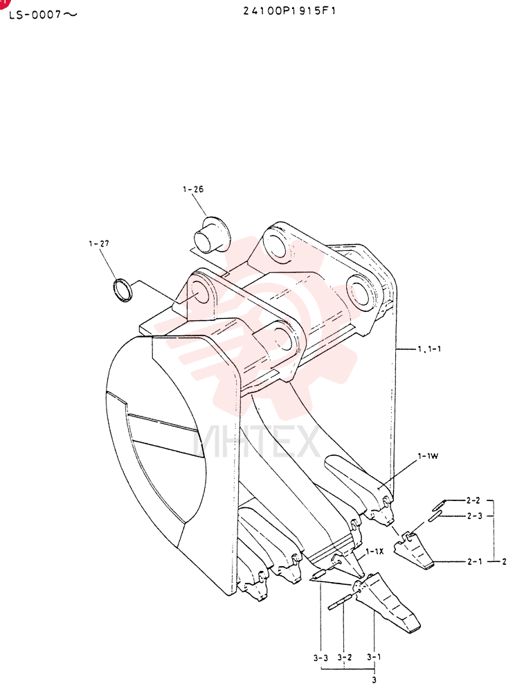 BUCKET ASSY, RIPPER 24100P1915F1