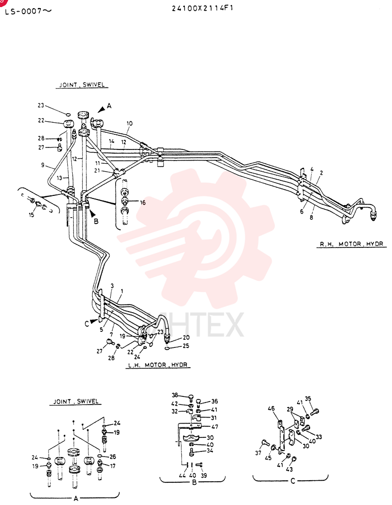 HYD LINES,UPP 24100X2114F1