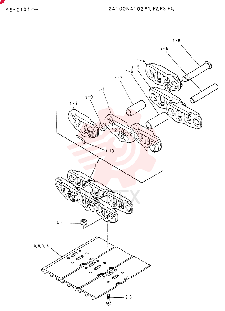 INSTAL,   CRAWLER   TRACK 24100N4102F1