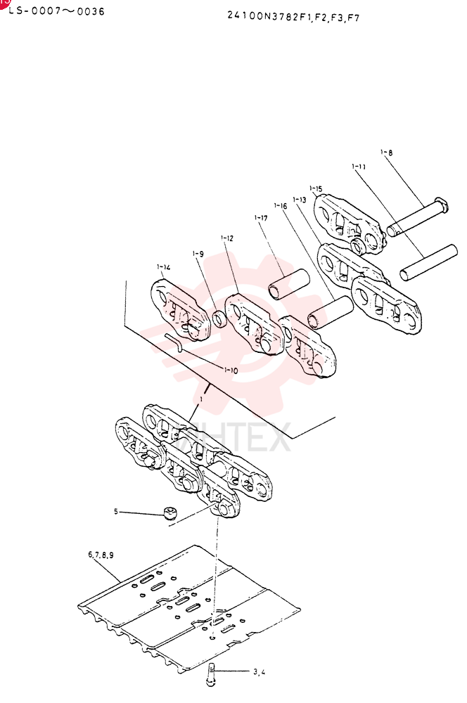 INSTAL/CRAWLER TRACK 24100N3782F3