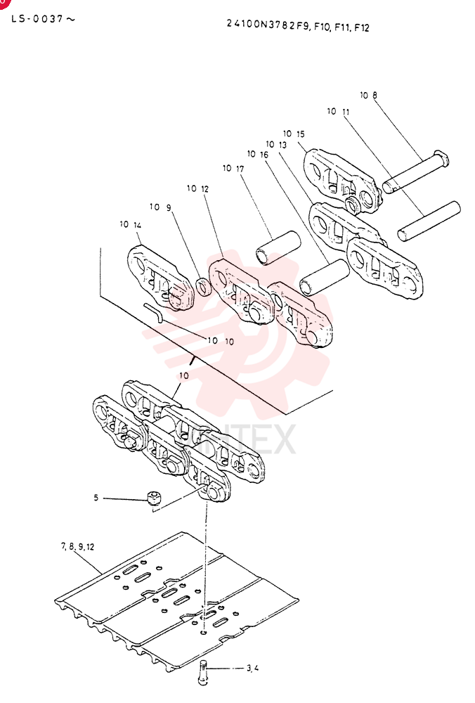 INSTAL,   CRAWLER   TRACK 24100N3782F11