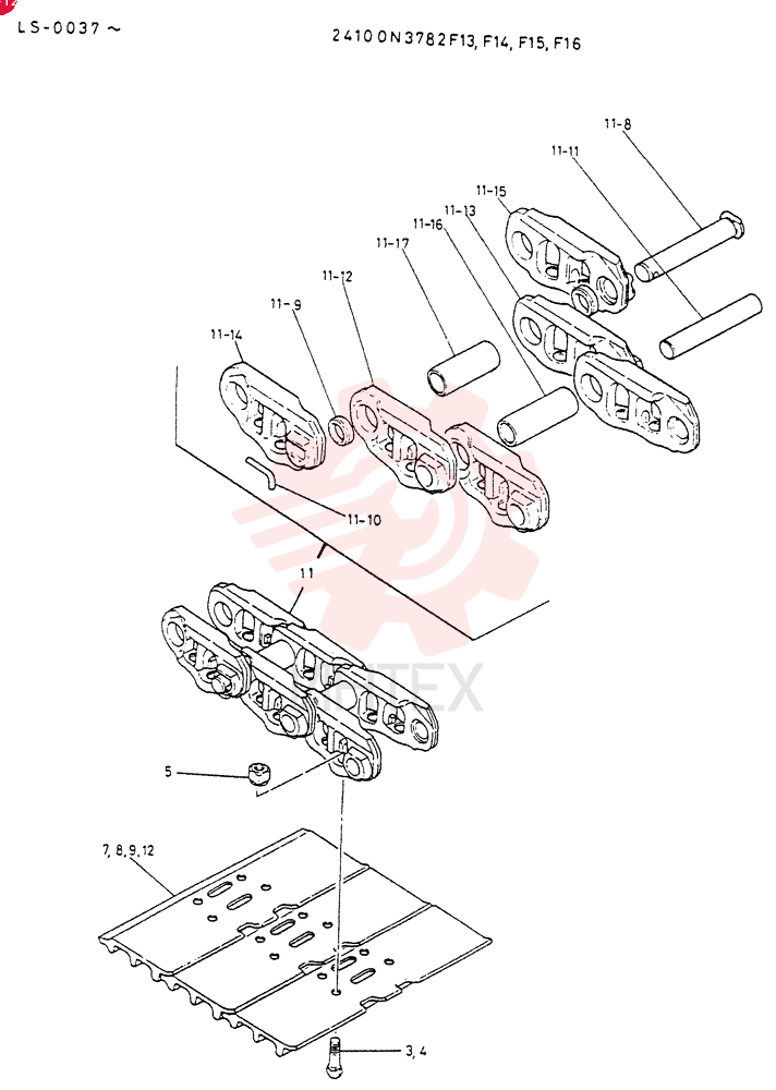 INSTAL/CRAWLER TRACK 24100N3782F4