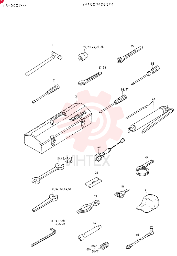 Схема (K916) - EXCAVATOR ASN LS0007 (1/86-12/03) 24100N4265F4