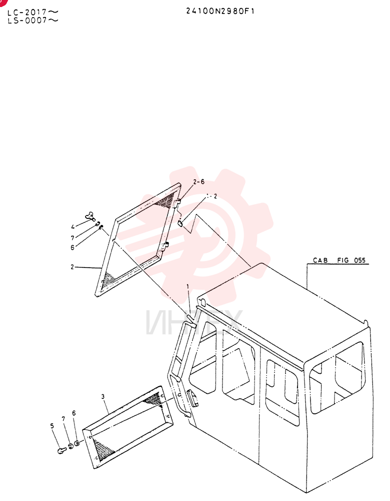 Схема (K916) - EXCAVATOR ASN LS0007 (1/86-12/03) 24100N2980F1
