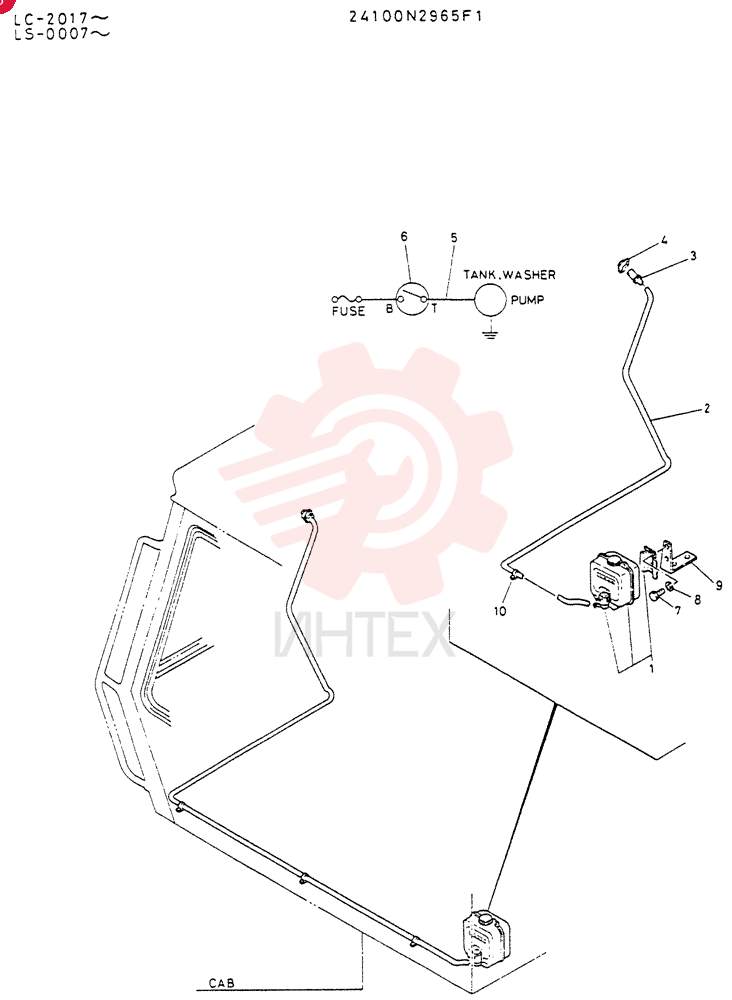 WASHER ASSY,WINDOW 24100N2965F1