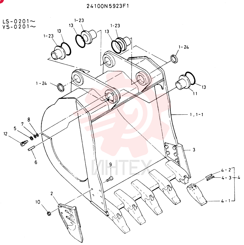 BUCKET ASSY, 1.6M³(2.09 CU.YARD)