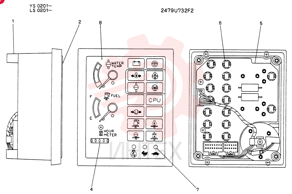 CLUSTER, GAUGE 2479U732P2