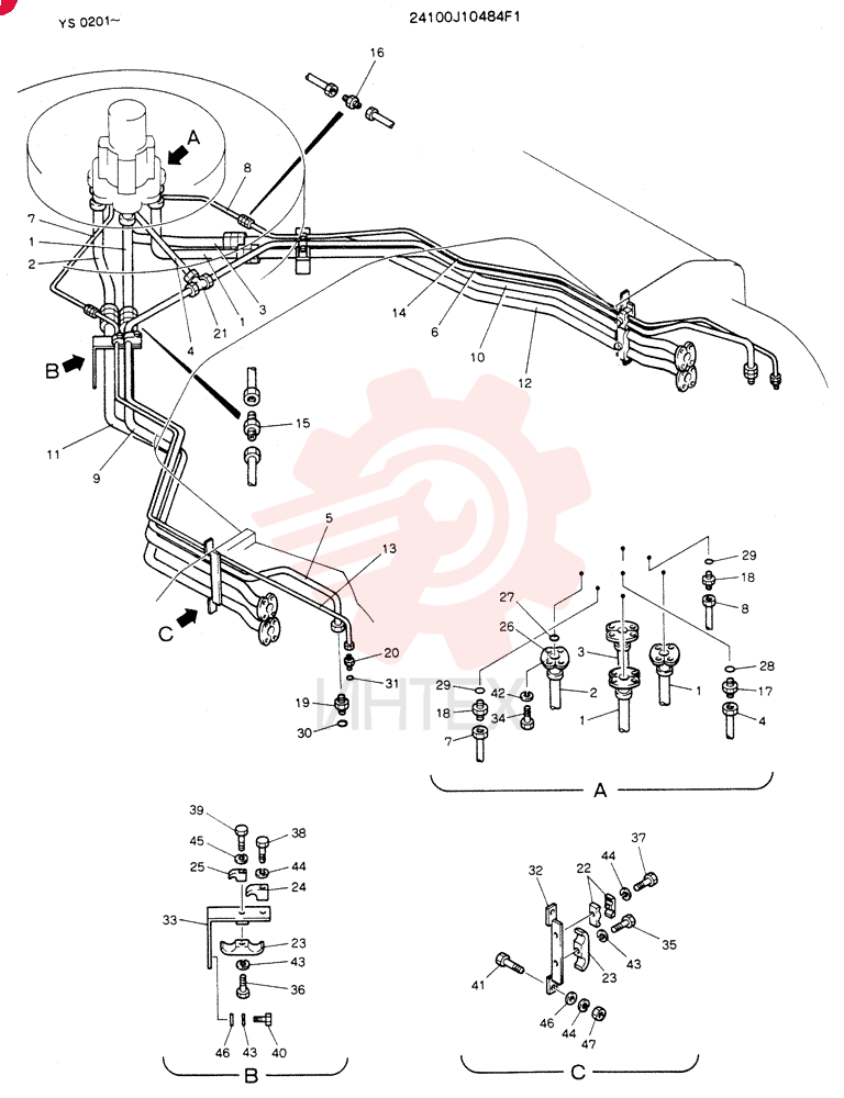 HYDR LINE, LOW 24100J10484F1