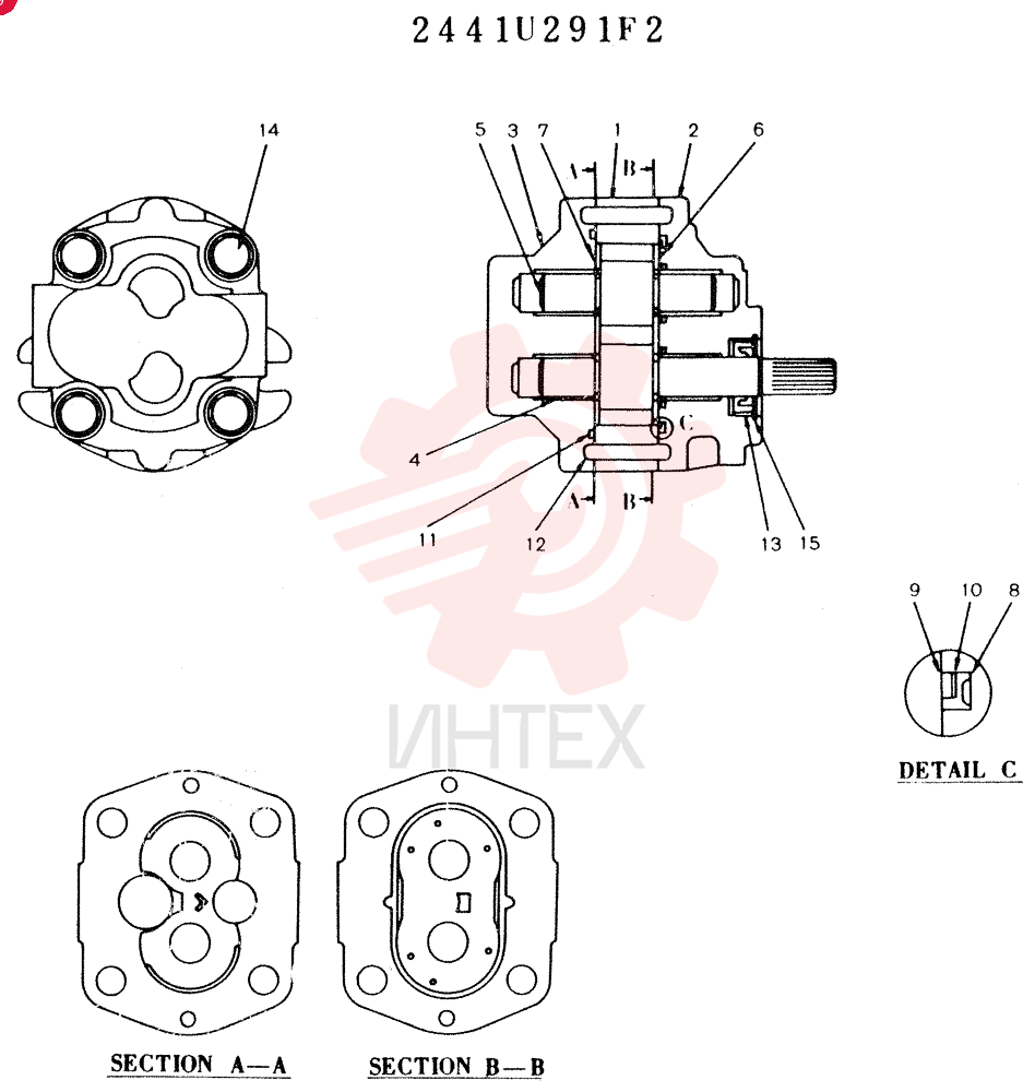HYDRAULIC PUMP 2441U291F2
