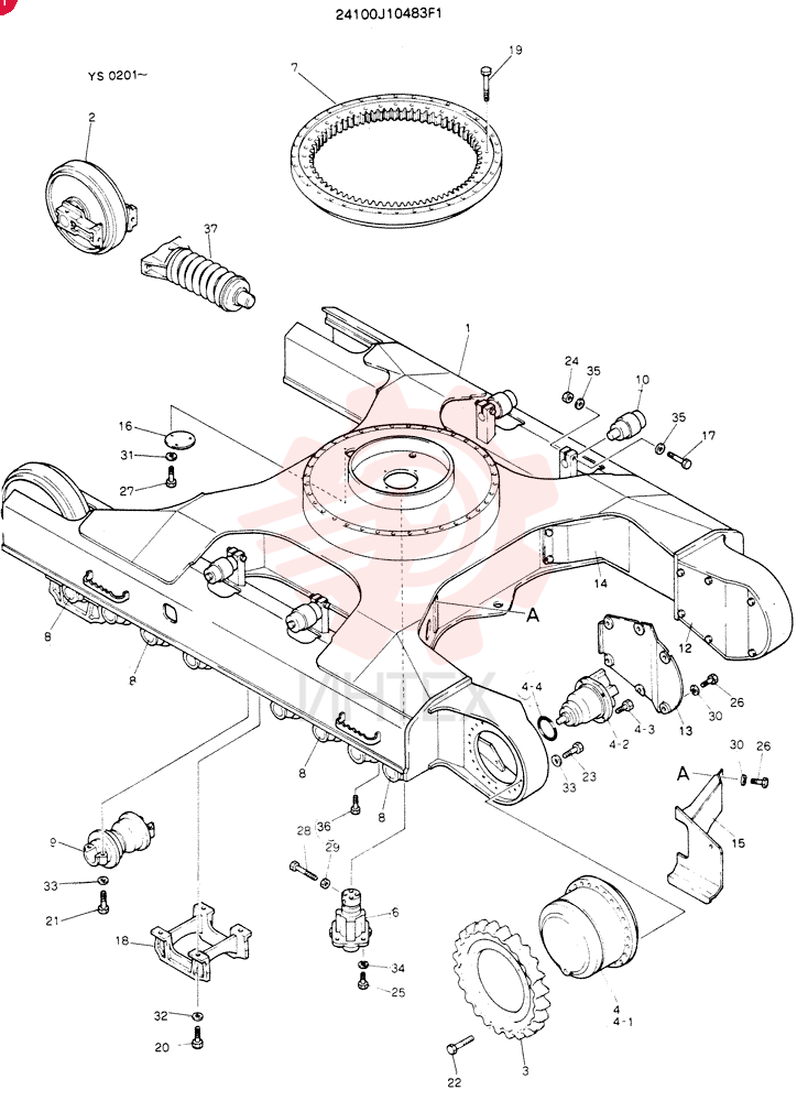 INSTAL,LOW (FOR LONG CRAWLER) 24100J10483F1