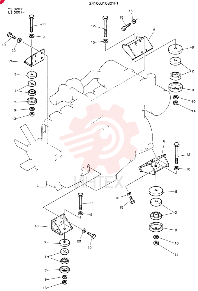 MOUNT, ENGINE 24100J10301F1