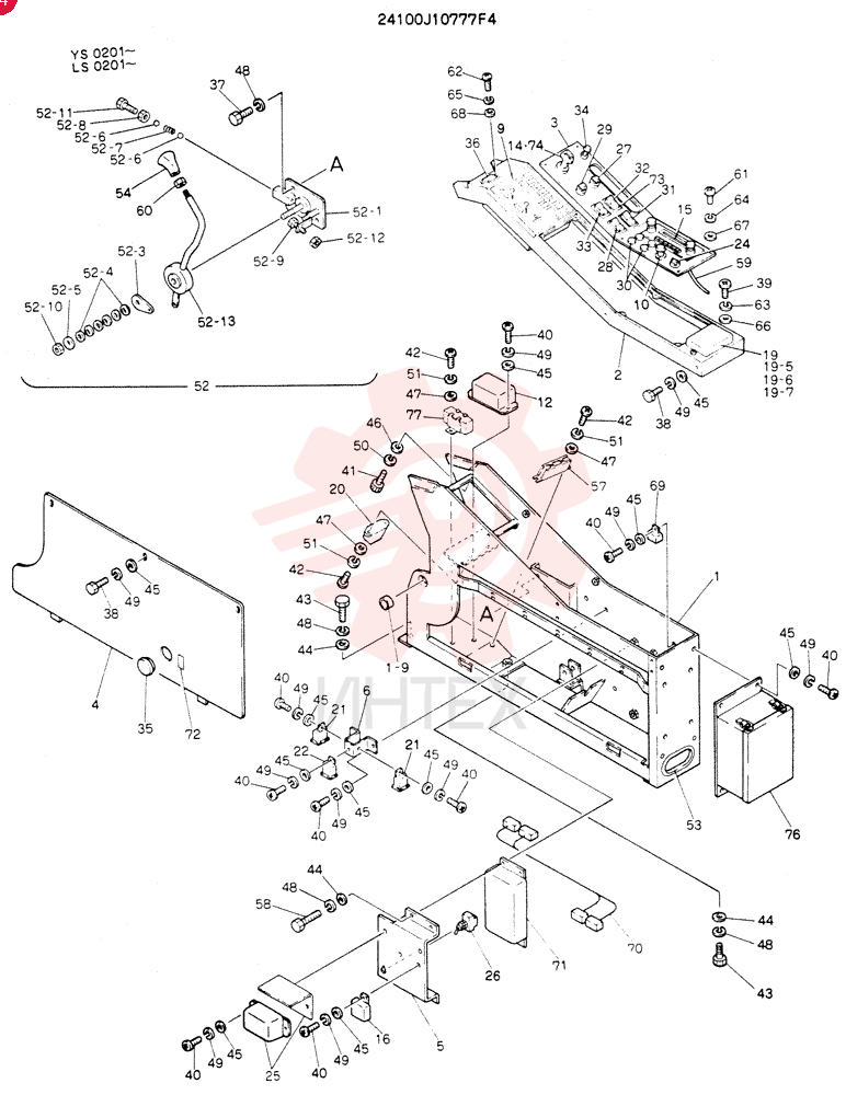 PANEL ASSY, INST 24100J10777F4