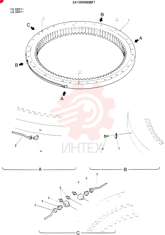 Схема (K916) - MARK II EXCAVTOR ASN LS0201 (1/03-12/04) 24100N5635F1