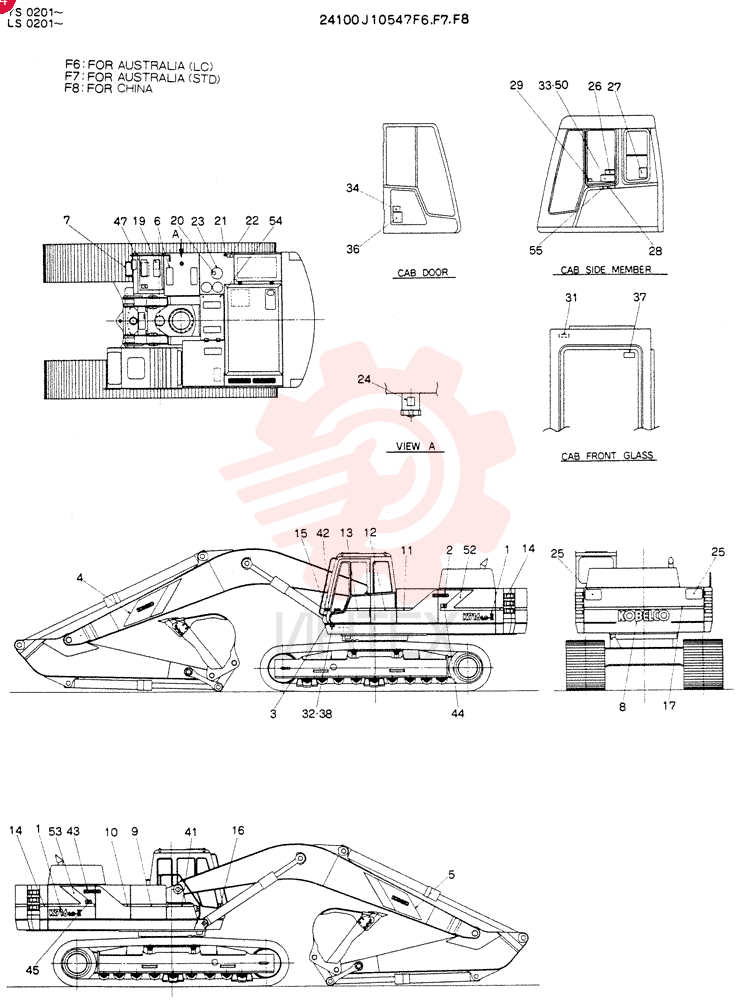 Схема (K916) - MARK II EXCAVTOR ASN LS0201 (1/03-12/04) 24100J10547F6
