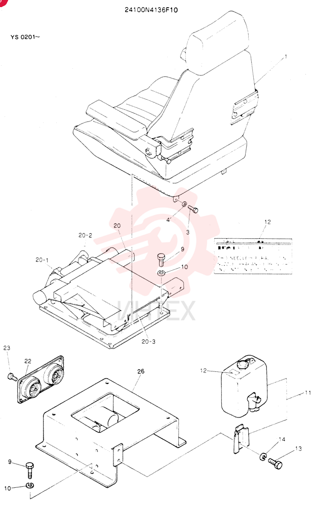 Схема (K916) - MARK II EXCAVTOR ASN LS0201 (1/03-12/04) 24100N4136F10