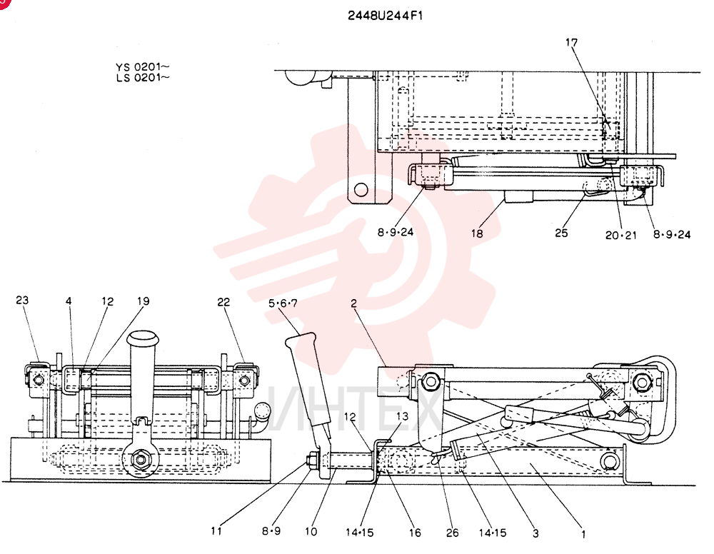 Схема (K916) - MARK II EXCAVTOR ASN LS0201 (1/03-12/04) 2448U244F1