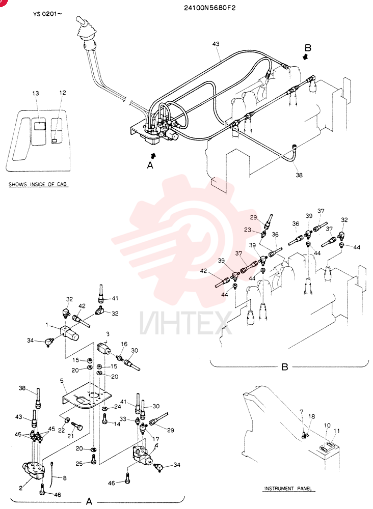 Схема (K916) - MARK II EXCAVTOR ASN LS0201 (1/03-12/04) 24100N5680F2