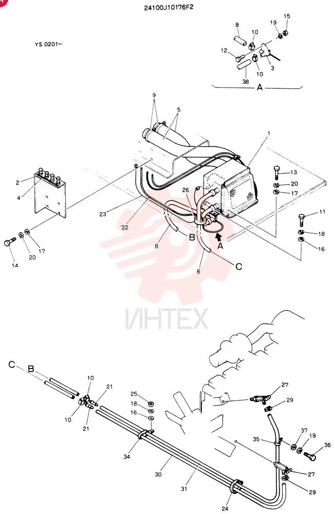 Схема (K916) - MARK II EXCAVTOR ASN LS0201 (1/03-12/04) 24100J10176F2