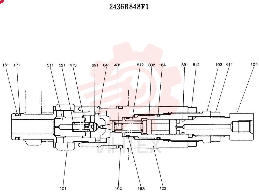 VALVE PRESSURE RELIE 2436R848F1