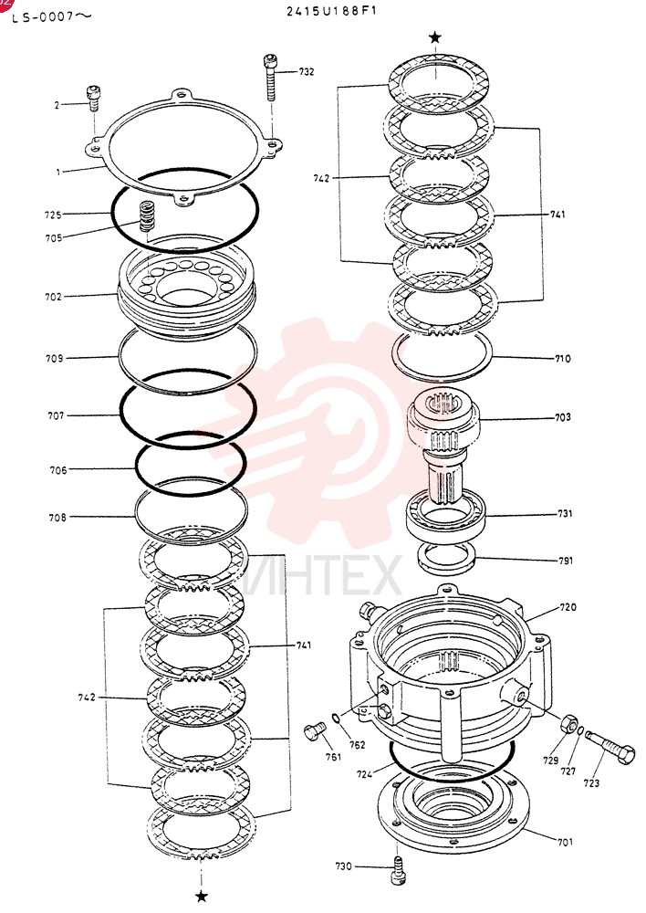 BRAKE ASSY, PARKING (FOR NORTH EUROPE) 2415U186F1