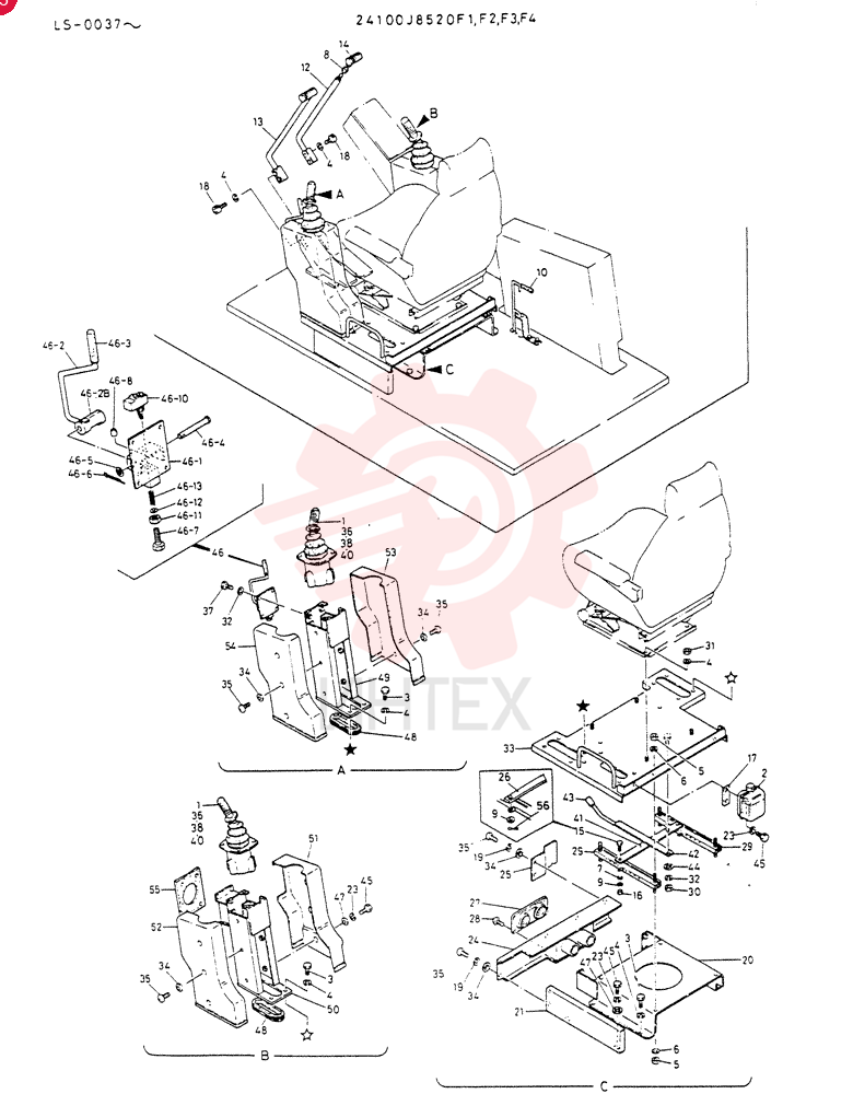 CONTROL ASSY, WRIST(NEW WRIST CONTROL TYPE), Start Serial: LS.0046- 24100J8520F5 (2)