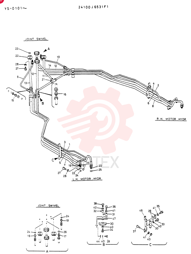 HYDR LINES, LOW 24100J6531F1