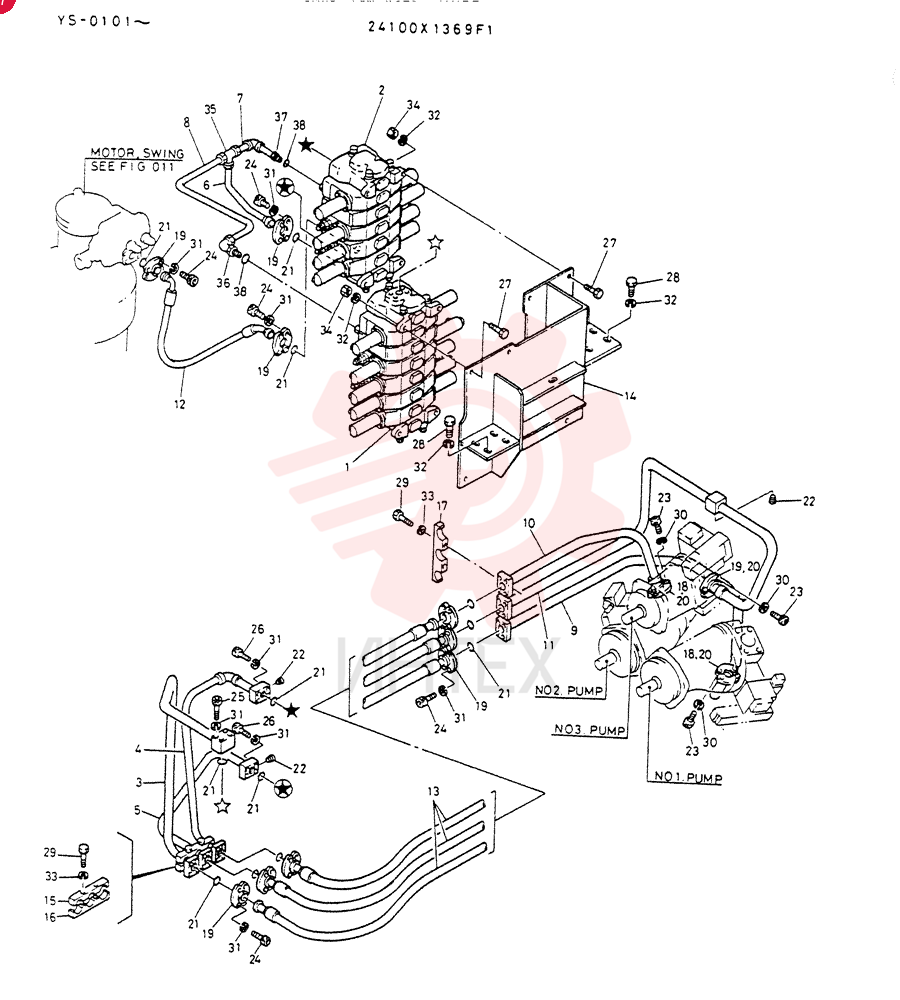 HYDR  LINES,   UPP 24100X1369F1