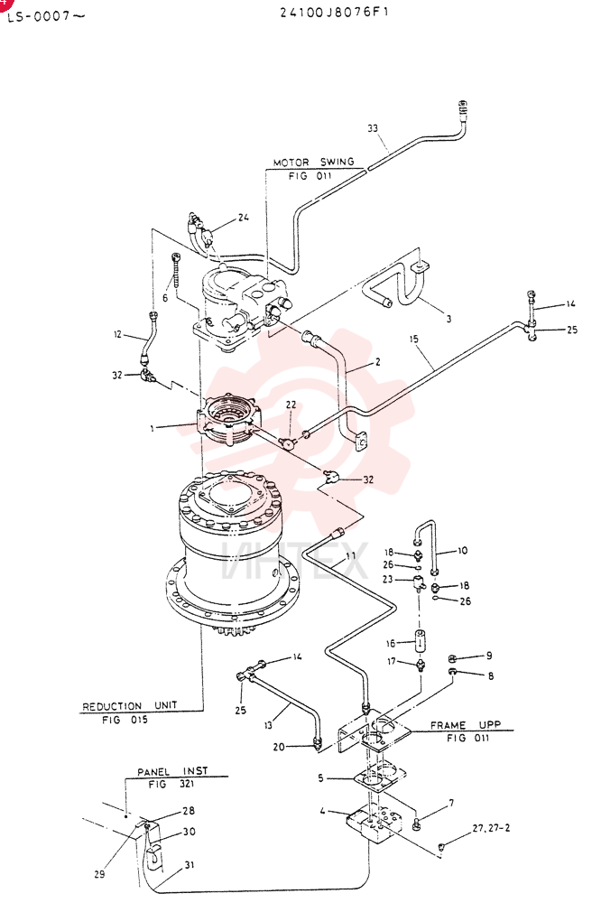 HYDR  LINES,   UPP(FOR NORTH AMERICA) 24100J8076F1