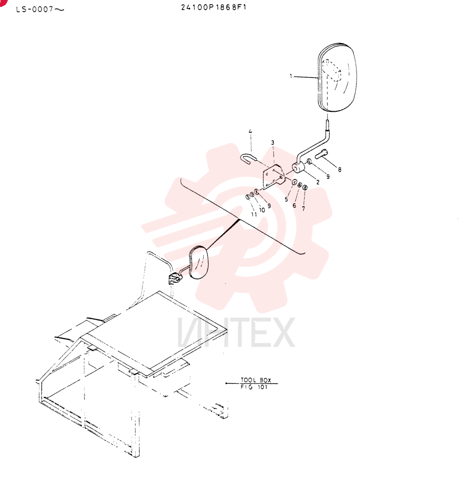 MIRROR ASSY,BACK 24100P1868F1