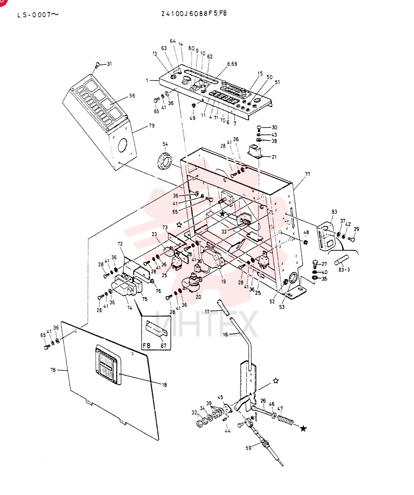 PANEL ASSY, INST  LS.0007, Serial Range: -LS.0047