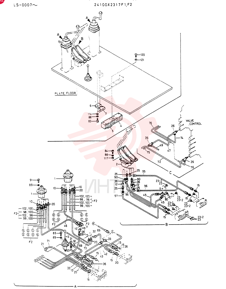 REMOTE-CONTROL   ASSY(LONG LEVER TYPE) 24100X2317F1 (1)