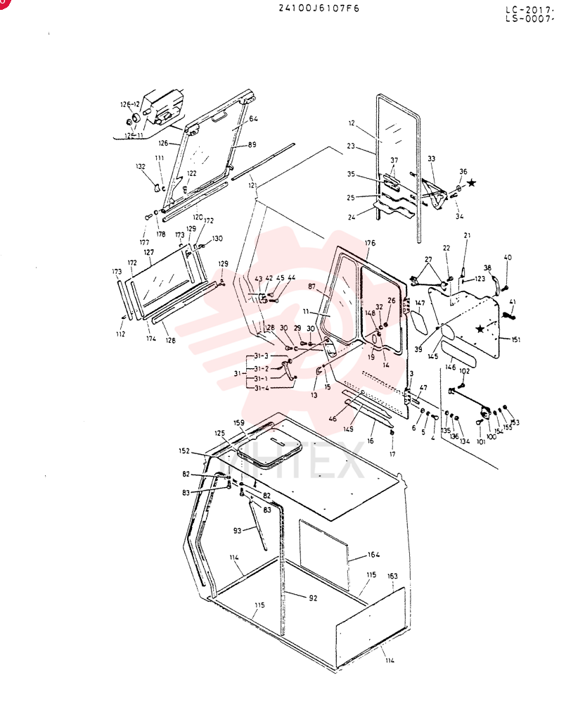 Схема (K916LC) - EXCAVATOR ASN YS0119 (1/87-12/03) 24100J6107F6 (2)