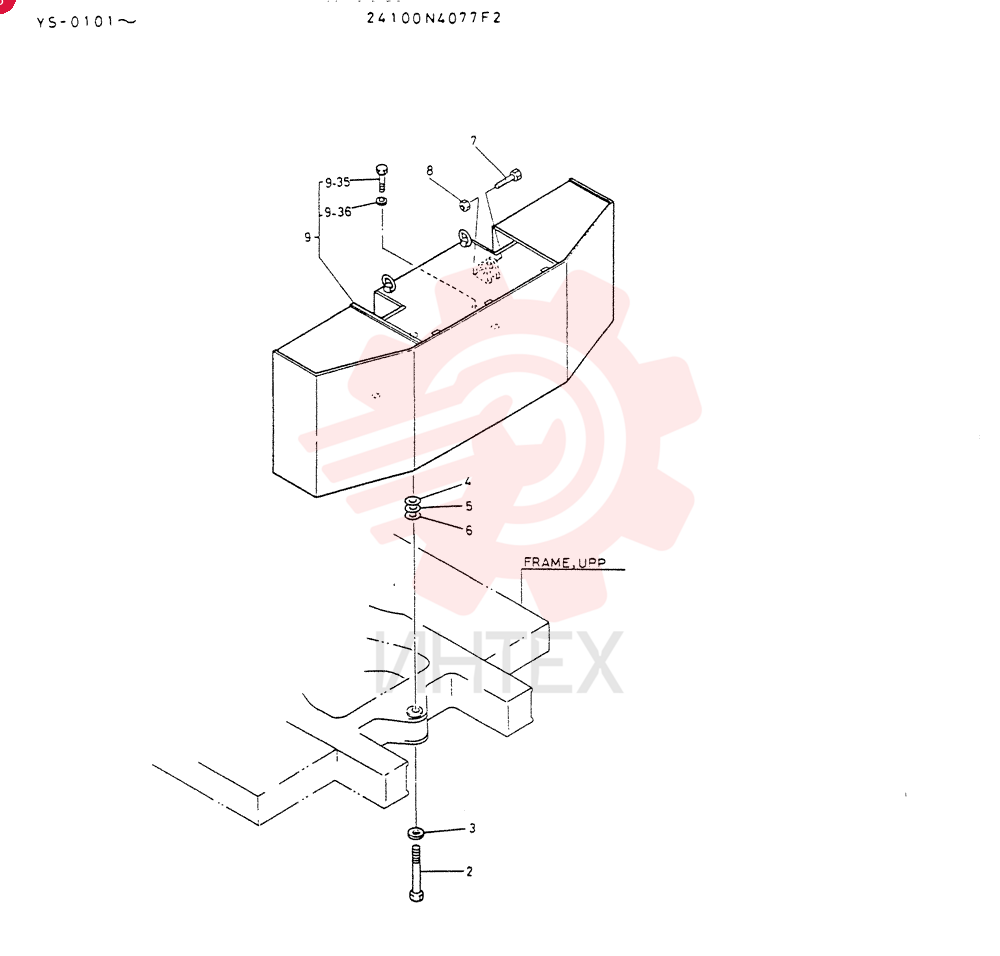 Схема (K916LC) - EXCAVATOR ASN YS0119 (1/87-12/03) 24100N4077F2