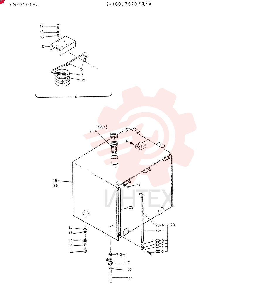 TANK ASSY, FUEL, Serial Range: YS.0101-YS.0162