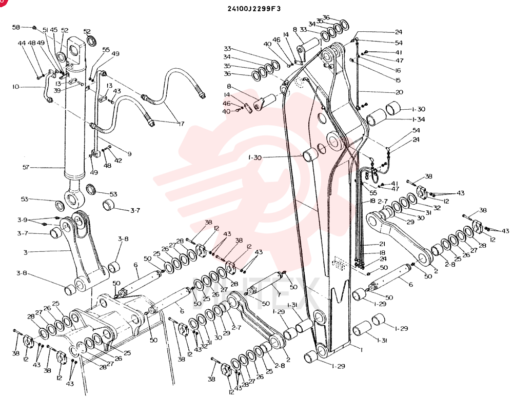 ARM ASSY, CONSISTS OF REF 1 TO 58