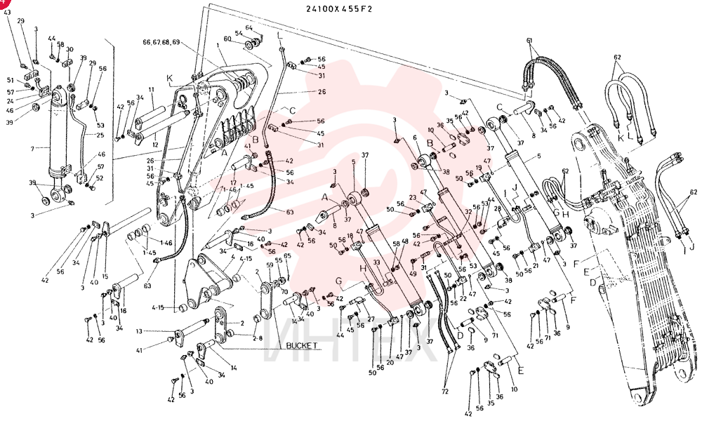 ARM ASSY, CONSISTS OF  REF 1 TO 72
