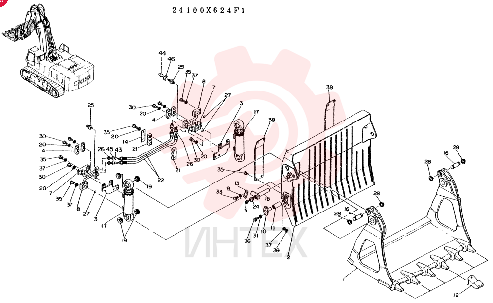 BUCKET ASSY, CONSISTS OF REF 1 TO  39